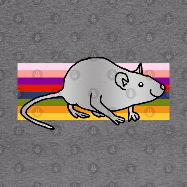 Rat on a Rainbow by ellenhenryart